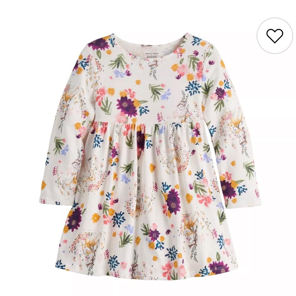 Disney's Beauty & The Beast Belle Toddler Girl 4T dress Jumping Beans floral